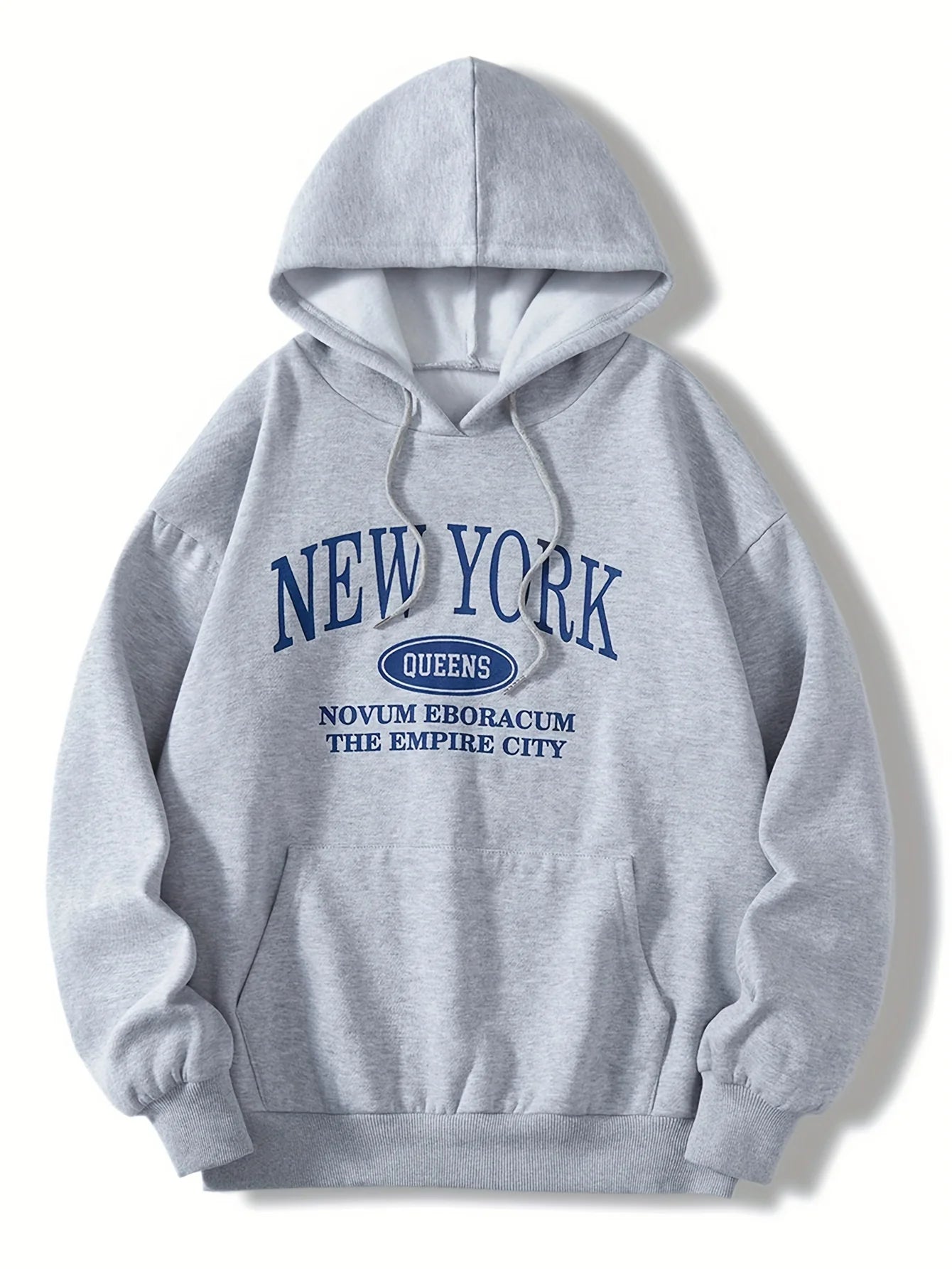 New York Queens Letter Printed Hoodie