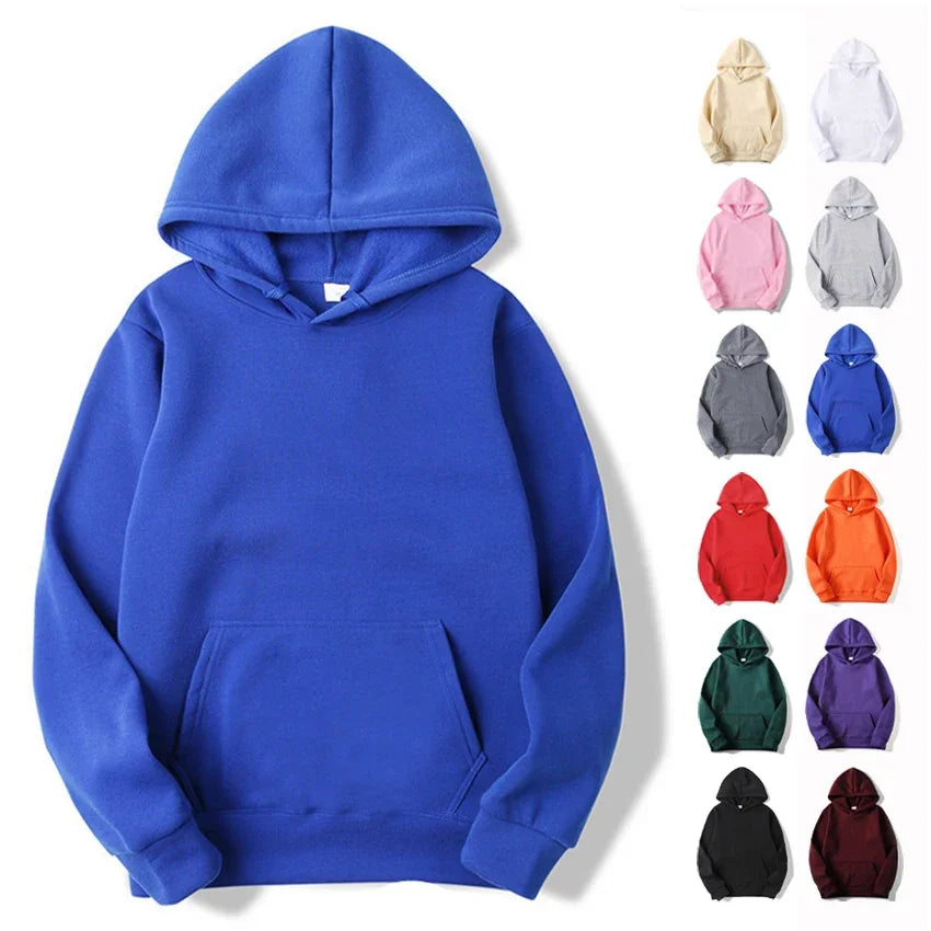 Plain Fleece Unisex Hoodie Hoodies