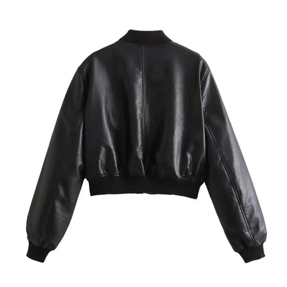 Women's Short Torso Leather Jacket