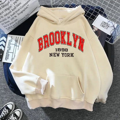 Brooklyn Letter Print Hooded